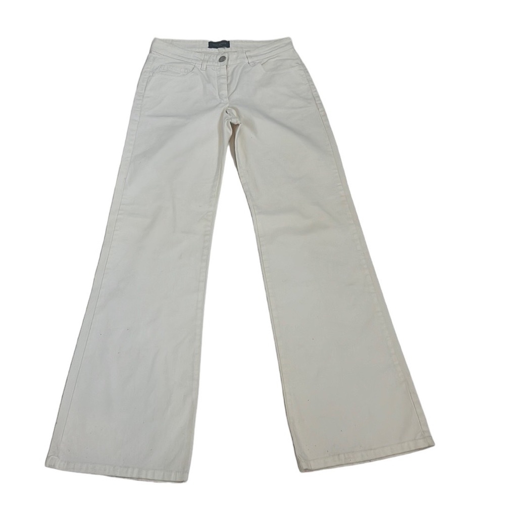 Piazza Sempione Soho Jean Flare Boot Cut, 28 Waist White Cotton